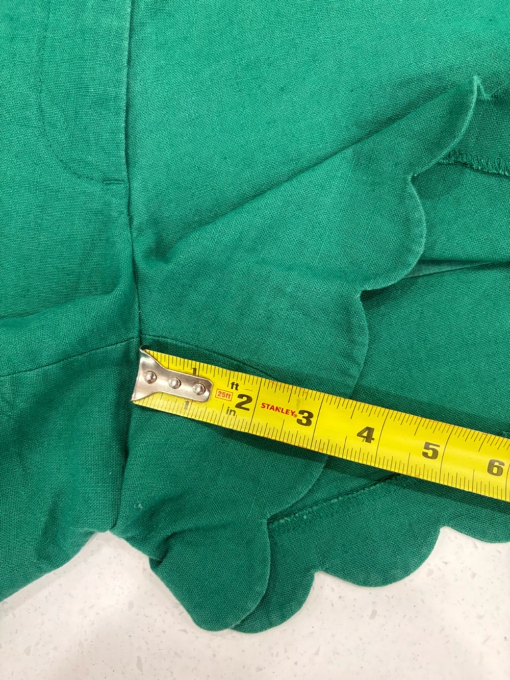 Set of 4 J. Crew Linen Scallop Hem Shorts Coral, Green, Black, White Size 10 - Picture 14 of 15